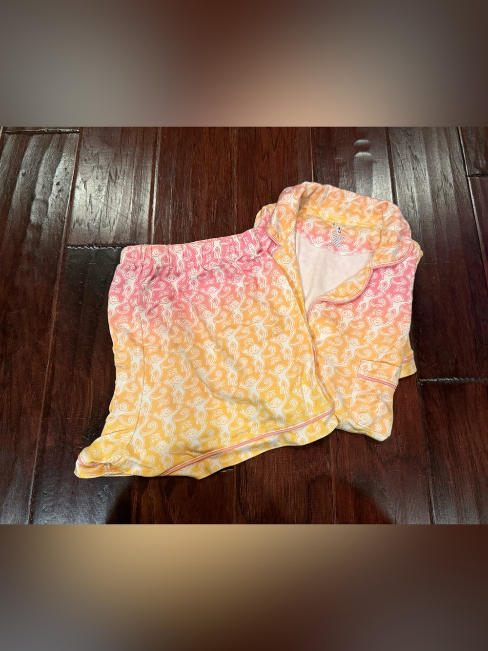 Roller Rabbit Sunset Yellow and Pink Pajamas